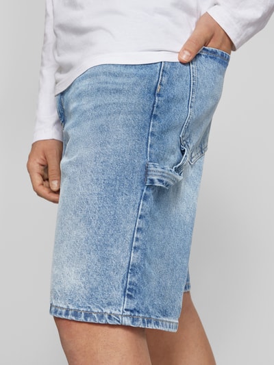 REVIEW Baggy fit korte jeans in 5-pocketmodel Blauw - 3