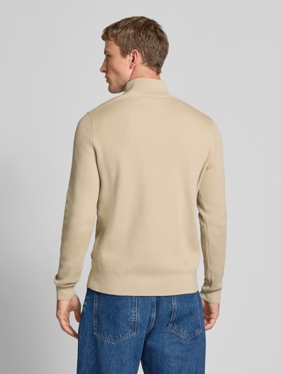 Only & Sons Regular Fit Strickpullover aus Baumwoll-Mix Modell 'PHIL' Beige Melange 5