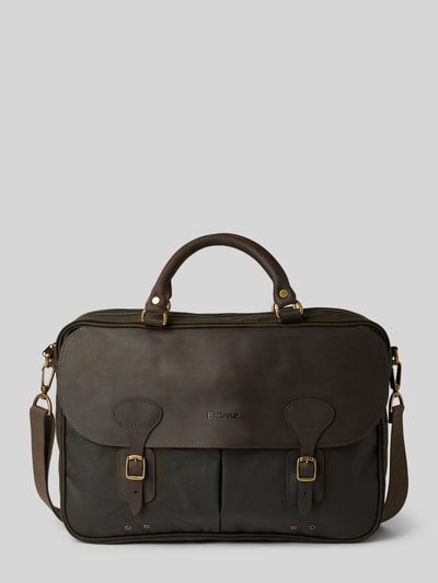 Barbour Laptoptasche mit Label-Schriftzug Oliv 2