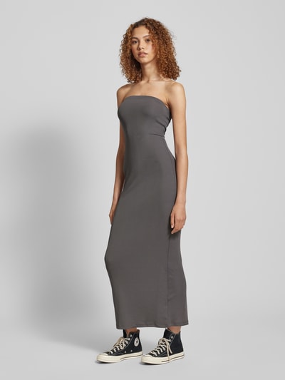 Only Sukienka midi z efektem prążkowania model ‘CLARE’ Antracytowy 1