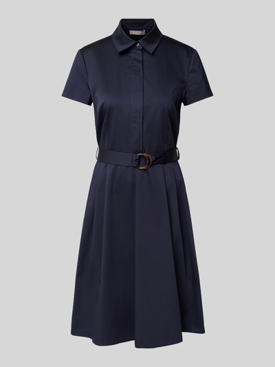 Christian Berg Woman Selection Knielanges Kleid mit Taillengürtel Marine 2