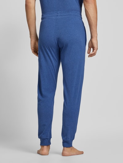 HUGO Relaxed fit sweatpants met labelprint Marineblauw - 5