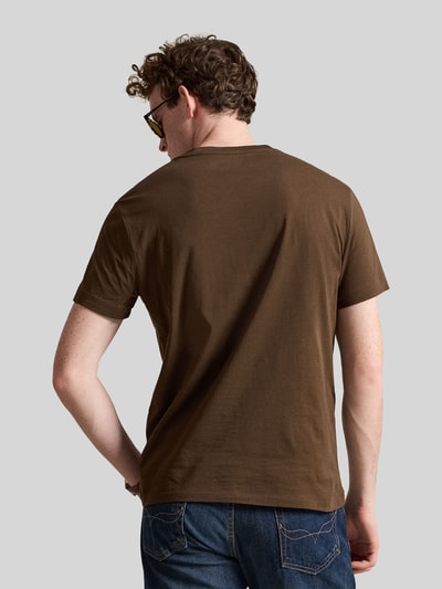 Polo Ralph Lauren męski t-shirt o kroju regular fit z czystej bawełny Średniobrązowy 5