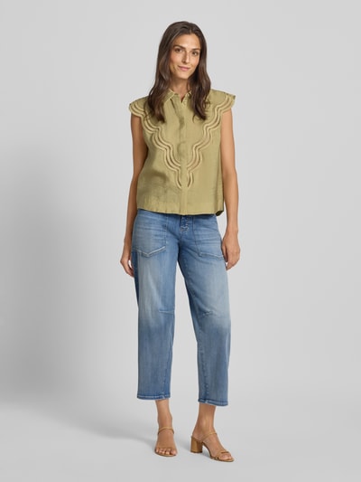 OPUS PANTS Mom fit jeans in used-look, model 'Melly breeze' Blauw - 1