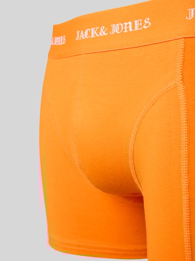 Jack & Jones Obcisłe bokserki z mieszanki bawełny w zestawie 3 szt. model ‘Miles’ Pomarańczowy 2