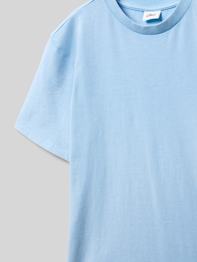 s.Oliver RED LABEL Regular Fit T-Shirt aus reiner Baumwolle Rauchblau 2