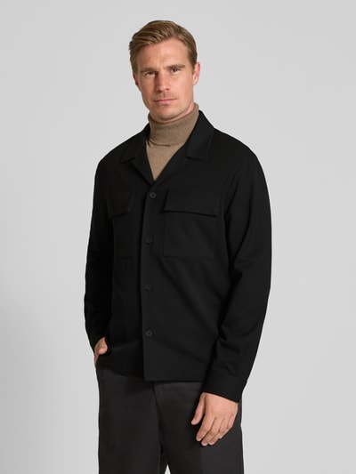 Antony Morato Regular fit overhemdjack met reverskraag Zwart - 4