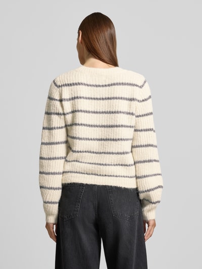 VERO MODA Regular Fit Strickpullover mit Woll-Anteil Modell 'AWESOME' Offwhite 5