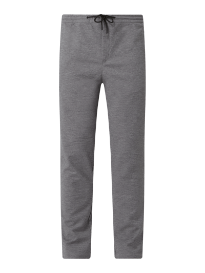 SELECTED HOMME Slim tapered fit joggingbroek met viscose, model 'Connor' Lichtgrijs gemêleerd - 2