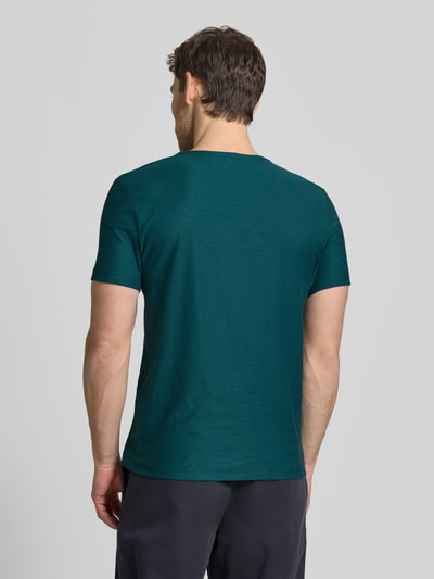 MCNEAL T-shirt met V-hals en knoopsluiting Flessengroen - 5