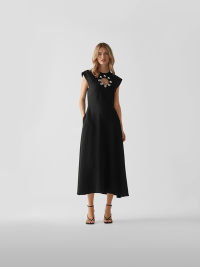 Christopher Kane Maxikleid mit Besatz Schwarz 1