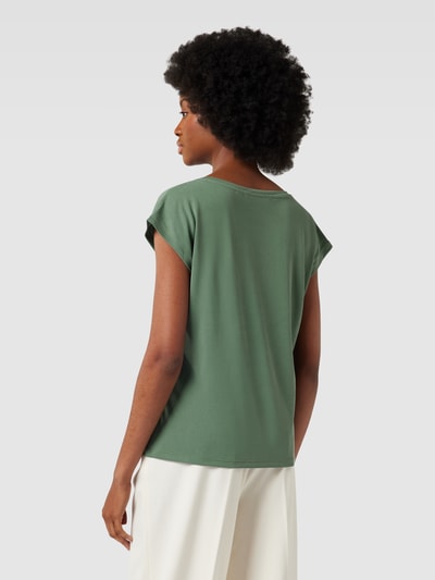 Vero Moda T-shirt met V-hals, model 'FILLI' Rietgroen - 5