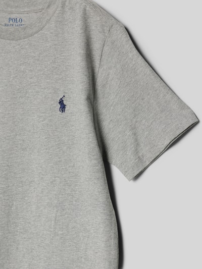 Polo Ralph Lauren Teens T-shirt met logostitching Middengrijs gemêleerd - 2