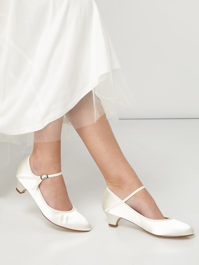 Rainbow Club Pumps aus Satin Offwhite 3