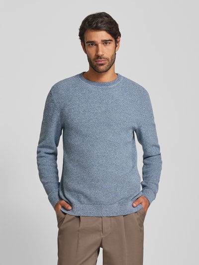 SELECTED HOMME Gebreide pullover met structuurmotief, model 'ROSS' Rookblauw gemêleerd - 4