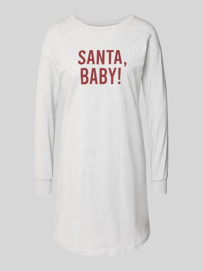 Skiny Koszula nocna z nadrukiem z napisem Jasnoszary 1