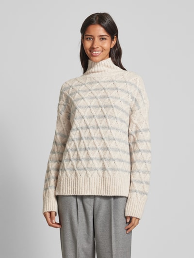 Smith and Soul Strickpullover mit Stehkragen Beige 4