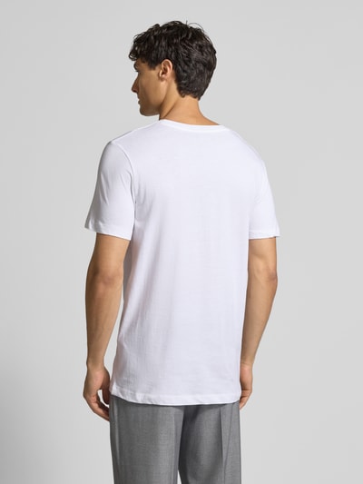 SELECTED HOMME Regular Fit T-Shirt Set aus reiner Baumwolle im 3er-Pack Weiss 5