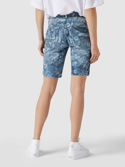 Buena Vista Jeansshorts mit floralem Allover-Muster Blau 5