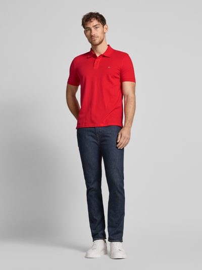 Christian Berg Men Poloshirt mit Label-Stitching Rot 1