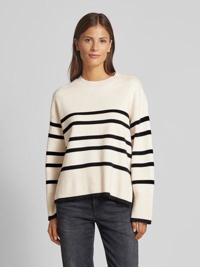 Vero Moda Pullover mit Streifen Modell 'SABA' Offwhite 4