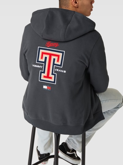 Tommy Jeans Bluza rozpinana z wyhaftowanym logo Antracytowy 3