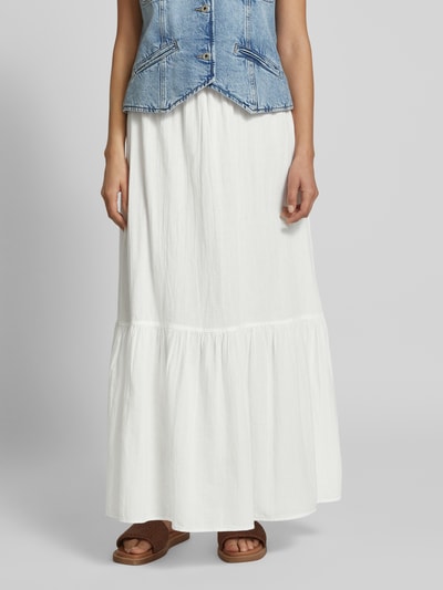Vero Moda Ausgestellter Maxi-Rock mit Volants Modell 'PRETTY' Weiss 4