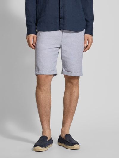 MCNEAL Regular Fit Leinenshorts mit Tunnelzug Mittelgrau Melange 4