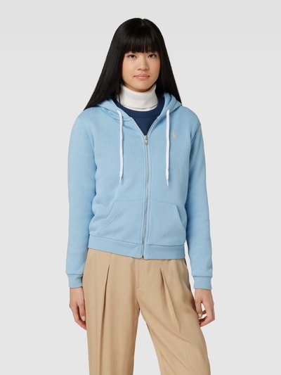 Polo Ralph Lauren Sweatjacke mit Logo-Stitching Hellblau 4