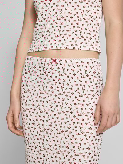 Noisy May Spódnica midi z ozdobną kokardą model ‘STELLA’ Czerwony 3