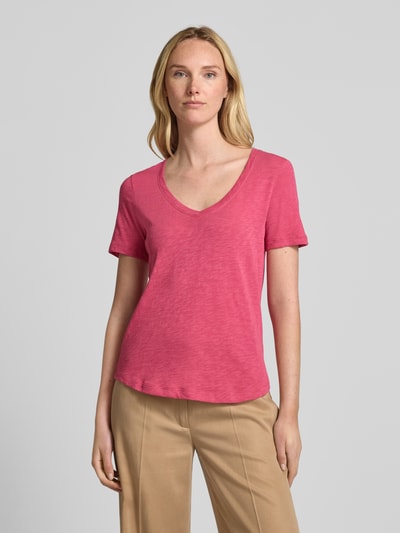 Marc O'Polo Regular fit T-shirt van puur katoen Felroze - 4