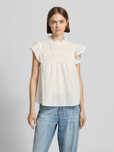 ONLY Regular Fit Blusentop aus reiner Baumwolle Modell 'KATTI' Offwhite 4