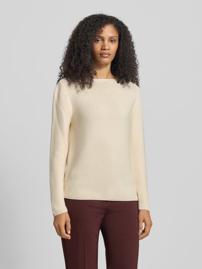 Marc O'Polo Regular Fit Strickpullover aus reiner Baumwolle Offwhite 4