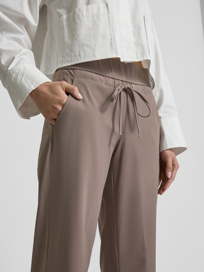 Raffaello Rossi Straight leg sweatpants met elastische band, model 'CANDICE' Taupe - 3