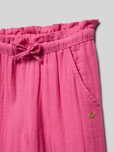 Produktfoto, Straight Fit Stoffhose mit Eingrifftaschen von Blue Seven, różowa bawełna, elastyczny pas z troczkiem, Szerokość w rozmiarze 116: 28 cm, długość nogawki wewnętrznej: 38 cm