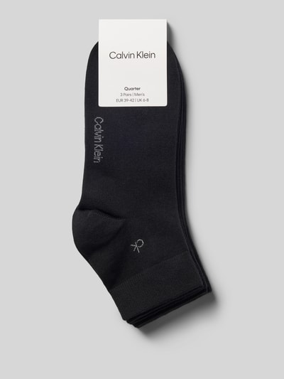 Produktfoto, Socken aus Baumwoll-Mix im 3er-Pack von CK Calvin Klein in Schwarz mit glatter Textur, Herren Socken von CK Calvin Klein