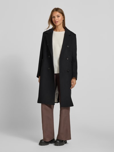 Drykorn Regular Fit Mantel aus Kaschmir-Mix Modell 'Bramcote' Black 1