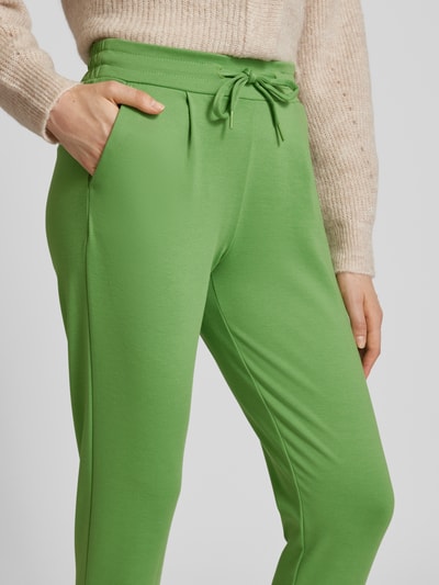 ICHI Stoffen broek met verkorte pasvorm, model 'KATE' Grasgroen - 3