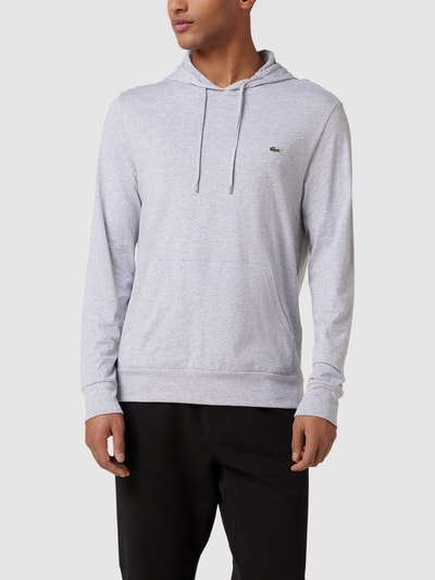 Lacoste Hoodie met labelstitching Lichtgrijs - 4