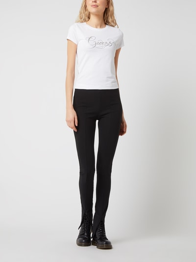 Guess T-shirt met siersteentjes Wit - 1