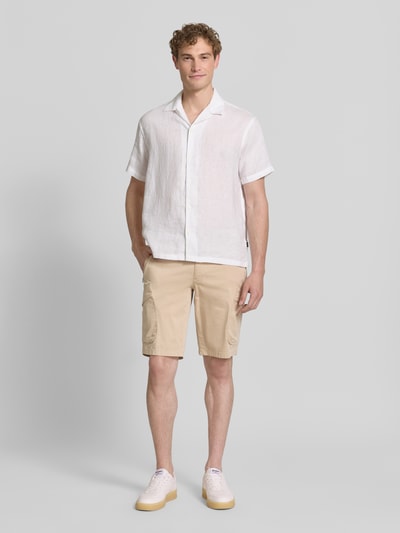 Brax Regular Fit Cargoshorts aus Baumwoll-Mix Modell 'Bastia' Beige 1