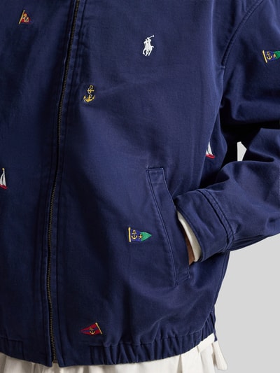 Polo Ralph Lauren Regular Fit Blouson aus reiner Baumwolle mit Stickereien Marine 6