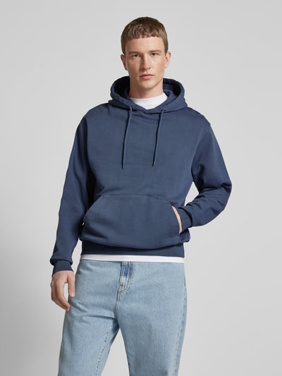 Jack & Jones Bluza z kapturem i kieszenią kangurką model ‘CHARGE FADED’ Jeansowy niebieski 4