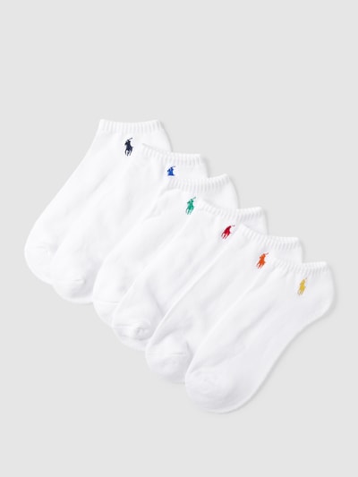 Polo Ralph Lauren Underwear Sneakersokken met logostitching in een set van 6 paar Wit - 1