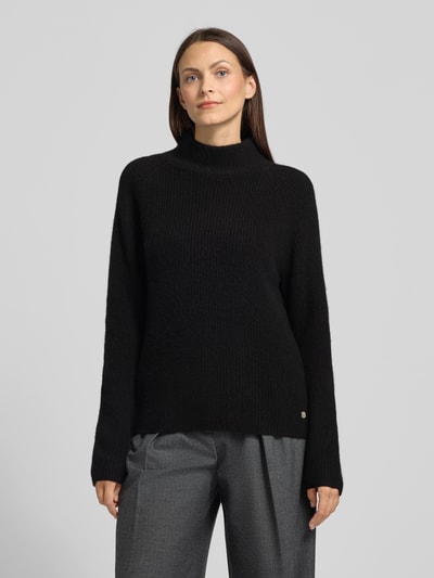 Fynch-Hatton Gebreide pullover van kasjmier met opstaande kraag Zwart - 4