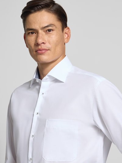 ETERNA Regular Fit Freizeithemd mit Brusttasche Modell 'Kent' Weiss 3