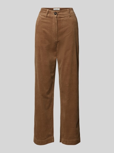 Marc O'Polo Straight fit corduroy broek met verkorte lengte Lichtbruin - 2