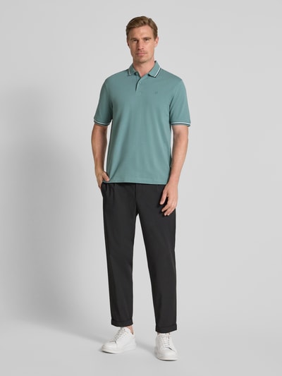 bugatti Koszulka polo z krótką listwą guzikową Petrol 1