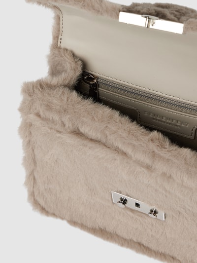 Seidenfelt Handtasche mit Klickverschluss Modell 'Fluffy Roros' Mittelgrau 4