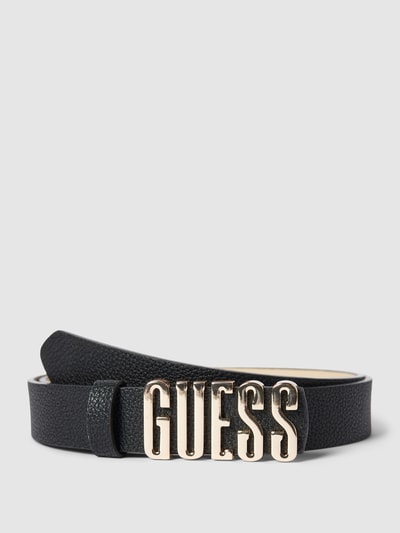 Guess Pasek z detalem z logo model ‘MERIDIAN’ Czarny 1